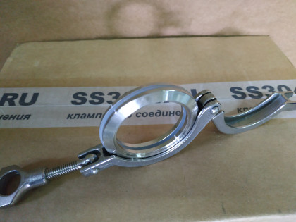 Кламповое соединение в сборе 2' (плоский фланец)