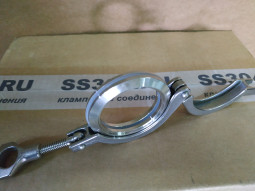 Кламповое соединение в сборе 3' (плоские фланцы)