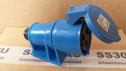 Розетка силовая стационарная 32А 2P+PE 220v IP44